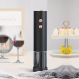 1pc Electric Wine Bottle Openers Rechargeable Electric Wine Bottle Opener, Wine Gift Automatic Wine Opener With Foil Cutter, Black