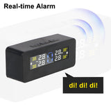 Digital LCD Display Solar/USB Powered Tire Pressure Monitoring System Car TPMS Auto Security Alarm Tyre Tester Electronics