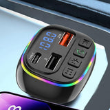 Wireless Receiver LED Display Charger Double USB Ports Car Music Stereo Adapter For Most