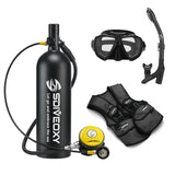 2L Scuba Diving Equipment/gear C Set Mini Tank Mask/Adapter Cyder Oxygen Bottle Underwater Snorkeg
