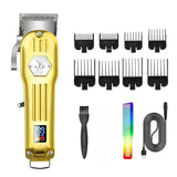 Resuxi BES-518 Salon Electric Clipper High-power Men's Household All Metal LCD Digital Display Hair Trimmers