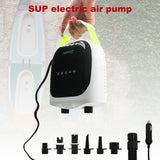Board Air Pump with 6 Nozzles, Dual Stage Inflation and Auto-Off for Inflatable Paddle Boards, Boats and Mattresses