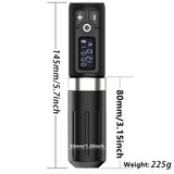 2023 Newest Portable Wireless Tattoo Machine Pen Brush Coreless Motor Strong Quiet 195mA/h Battery 40Pcs Cartridge Needle Kit