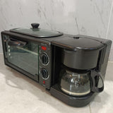 3 in 1 Breakfast hine Toasters Non Stick Griddle Toaster Oven Timer with Coffeemaker for Bread Egg