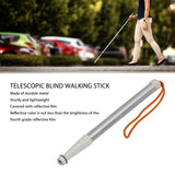 Cane 1.28m Bd Walking Stick Metal Portable Shockproof Lightweight Anti Slip for Visually Impaired People