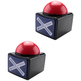 2PCS Answer , Alarm Sound Play Button with Light Trivia Quiz Got Talent Buzzer Game Toys
