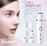 KEMEI km-375 Women Razor 7 In 1 Replaceable Blade USB Charging Professional Women Electric Shaver