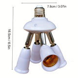 Adapter distributor lamp holder 1, standard LED bulb converter, 4-way medium plug