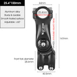 Adjustable Bicycle Variable 60 Degree Angle Aluminum Alloy Handlebar Riser Road Bike Front Fork Stem Adapter