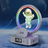 Magnetic Levitating Bluetooth Speaker ating Astronaut Speakers Sound Box with LED Light Show Wireless Charger New