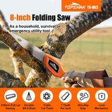 TOPSHAK TS-DS2 8-Inch 210mm Folding Saw SK-5 High Carbon Steel Triple Cut Teeth Japanese Pull Saw