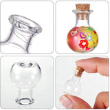 Transparent ing Pendant Glass Small With Horn Nail String Cork Mini Bottle Decoration