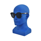 Male Mannequin Professional Manikin Head for Wigs Hats Headphone Display Stand (Matte Blue)