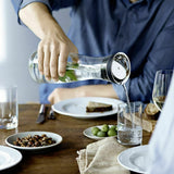 Water Carafe 1.8L High Borosilicate Glass Bottle Basic Tilting Lid Closure Jug