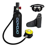 Scuba Diving Oxygen Tank 1L Cyder Underwater Breather for with Breathing Vae A Set