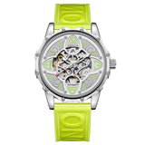 Fashion men's watch ONOLA high-quality hollow full-automatic mechanical watches men waterproof sports silicon tape wristwatch