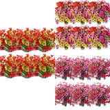 Artificial Outdoor Plants And 12 Bundles, UV Resistant Fake Flowers For Home Garden Decoration