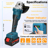 125 Type Angle Grinder Brushless Motor Electric Grinding Tools Handheld Lithium Cutter Utility Power Tool Polishing
