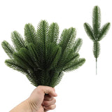 DIY Tree Wreath Ornaments Home Xmas New Year Gifts 10/5Pcs Christmas Artificial Needles Branches Snow Pine Fake Plants