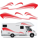 6Pcs Stripe Decoration Body Stickers Door Panel Bumper Graphics Sticker Car Styg Vinyl Decals for Camper RV Trailer