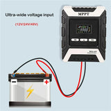 10A/20A/30A/40A/50A/60A/80A 12V/24V/48V Auto MPPT Solar Charge Controller Regulator for Lithium/Lead-Acid/Iron Phosphate Battery