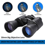 20x50 Professional Binocular Telescope HD Powerful Military 20X High Zoom Sight Low Night Vision Outdoor Hunting Camping Device