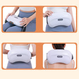 Electric Abdominal Massager - Health Care Deep Kneading Instrument for Abdomen. Vibration Body Massage Tool with Physiotherapy, Heating, and Slimming.
