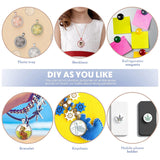 Stickers Set Round Bezel Pendant Tray Aluminum Sheet, Sublimation Blank Discs (100Pcs)