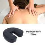 U Shaped Cushion Massage Bed Face Pillow for Beauty Salon Black