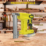 Cordless F32 Nail Electric Furniture Carpentry Tacker Stapler Woodworking Staple Gun For 20V Battery (No Battery)