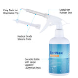 500ml Cleaner Kit for Adults Kids Spiral Wax Remover Water Irrigation Bottle Care Washing Safety Ear Cleaning Tool