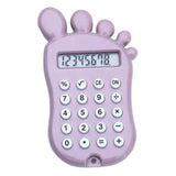 High-quality Material Corner Adorable Foot Shape Calculator with 8 Digit Lcd Screen Silicone for Kids