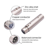 2PCS/4PCS To XLR to Male Microphone Audio Converter 3 Pin Female Cable Adapter