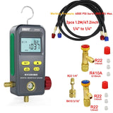 Refrigeration Digital Manifold Pressure Temperature Electronic Manometer Gauge Tester Car Air Conditioner for R134A R32