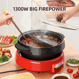 Multifunction 2 in 1 Electric Hot Pot & Barbecue Stove - 7L Capacity, 1300W