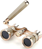 for Opera Binoculars 3X25 Lorgnette Theater Glasses Mini Binocular Compact with Adjustable Handle