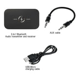 Bluetooth 5.0 Audio Receiver Transmitter 300Mah Battery 3.5mm AUX Jack Stereo Music Wireless Adapters For TV Car PC Headphone
