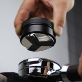 1set Coffee Tamper 2 In 1 Double-headed Anti-slip 51/53/58mm Cloth Powder Adjust The Height Of The Flat Bottom Three-leaf Macaron
