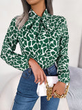 Women's Lantern Sleeve Chiffon Shirt Top