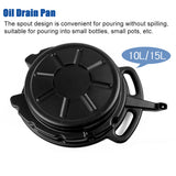 Drain Pan - Waste Engine Collector Drip Tray with 3 Handles for Car Maintenance and Repairing, Oil Collect Basin