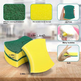 Kitchen cleaning sponge, scratch resistant, 12 packs