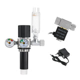Stainless Steel Aquarium Regulator with Single/Double Pressure Gauge and Triple Filter Element - Solenoid Valve, EU/US Plug
