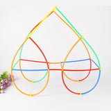 310PCS Straw Constructor STEM Building Blocks For Kids'education,Colorful Plastic Engineering Toys Gift With Wheels