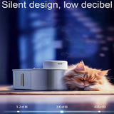 3L USB 5V Sensor Stainless Steel Charging Wireless Induction Cat Dog Automatic Drinking Fountain Pet Water Dispenser Bowl
