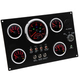 Marine Gauge Cluster Panel Red LED IP67 Waterproof UV Resistant Voltage Display 0 To 120MPH Digital Gauge Cluster Set 0 To 5bar