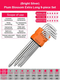 9Pcs Torx Wrench Kits Allen Hexagon Hex Head Spanner Keys Set Double End L Type Star Screwdriver Hand Repair Tools