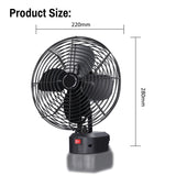 Outdoor Portable Camping Picnic Fishing Cordless Metal Lithium Battery Speed Adjustable Fan