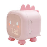 Kids Digital Alarm Clock Night Lights Sleep Trainier 2 Alarms 6 Ringtones Time Temperature Display Sound Control Snoozing Gifts