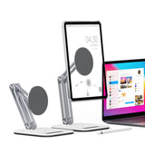 Ergonomic Aluminum Tablet pc holder 360 rotating portable magnetic flexible tablet desktop stand for