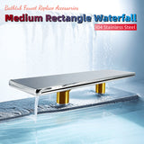 300X100mm Rectangular Waterfall Outlet Stainless Steel Rectangle Bathroom Shower Faucet Massage Bathtub Water Jet Nozzle